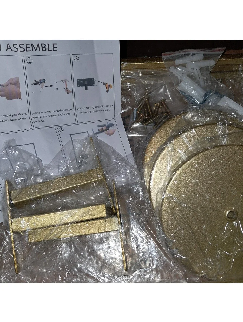 NWT 3Pack Gold Modern Metal Frame Wall Planters Hanging Plant Shelves Stand